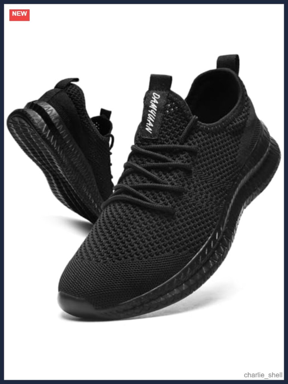 Men's Lightweight Breathable Non-Slip Work Gym Sneakers Lace-Up Athletic Shoes